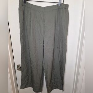 J. Jill Olive Green Wide Leg Pants‎ Size Large